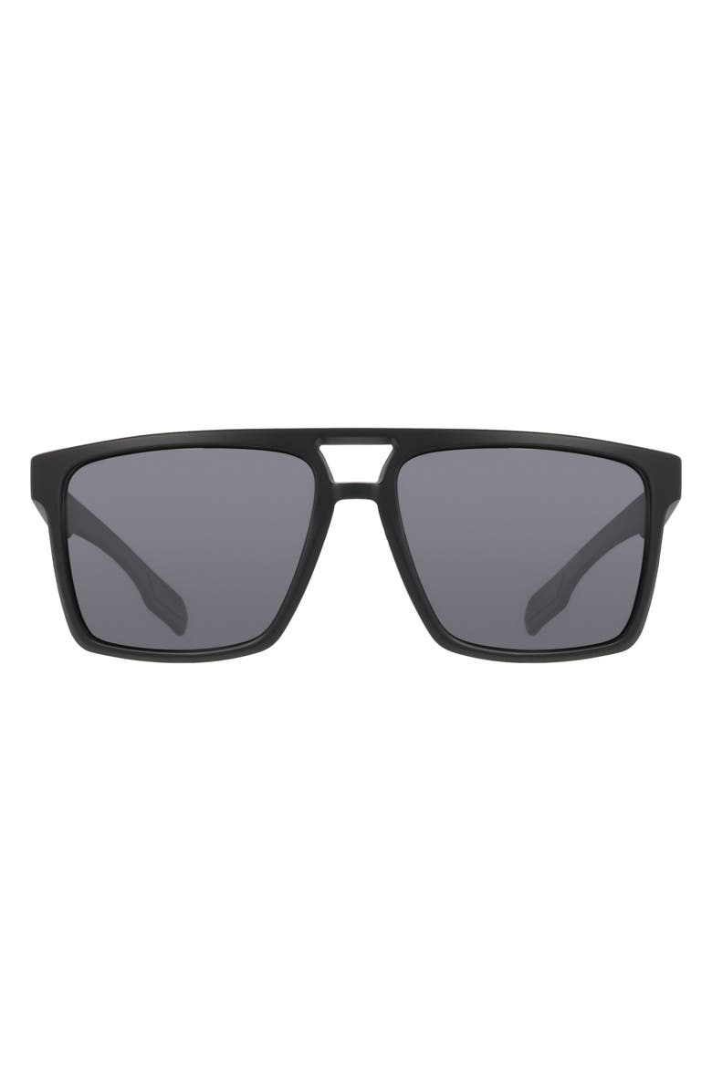 DRAGON 57mm Navigator Sunglasses, Main, color, Matte Black/ Smoke