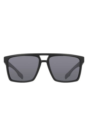 Dragon 57mm Navigator Sunglasses In Matte Black/smoke