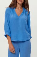 Michael Stars Kali Ruffle Neck Top