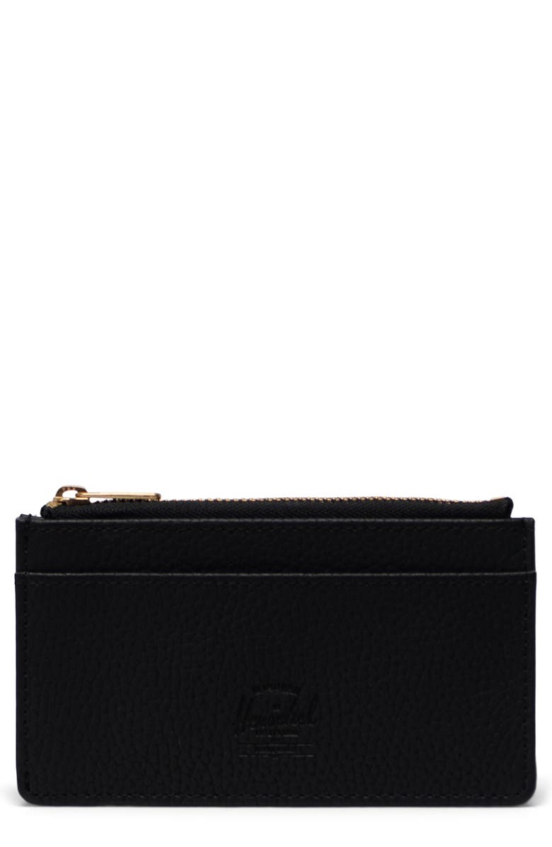 Herschel Supply Co. Oscar II Vegan Leather RFID Wallet, Main, color, Black