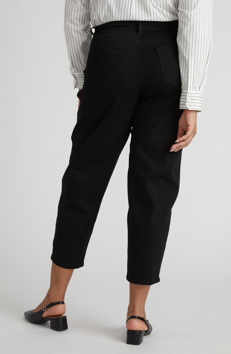 Universal Standard Jennifer Faux Suede Straight Leg Pants, Alternate, color, Black