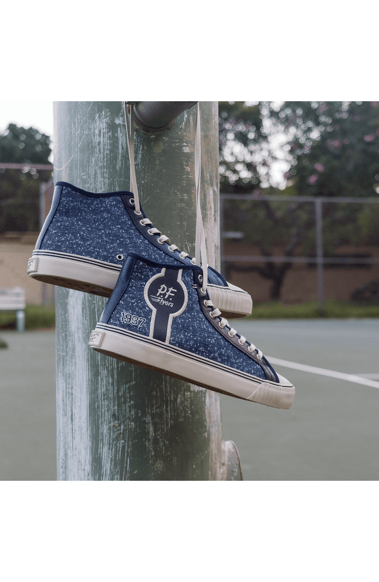 P.F. Flyers Center Game Day 1937 High-Top Sneaker, Alternate, color, Navy