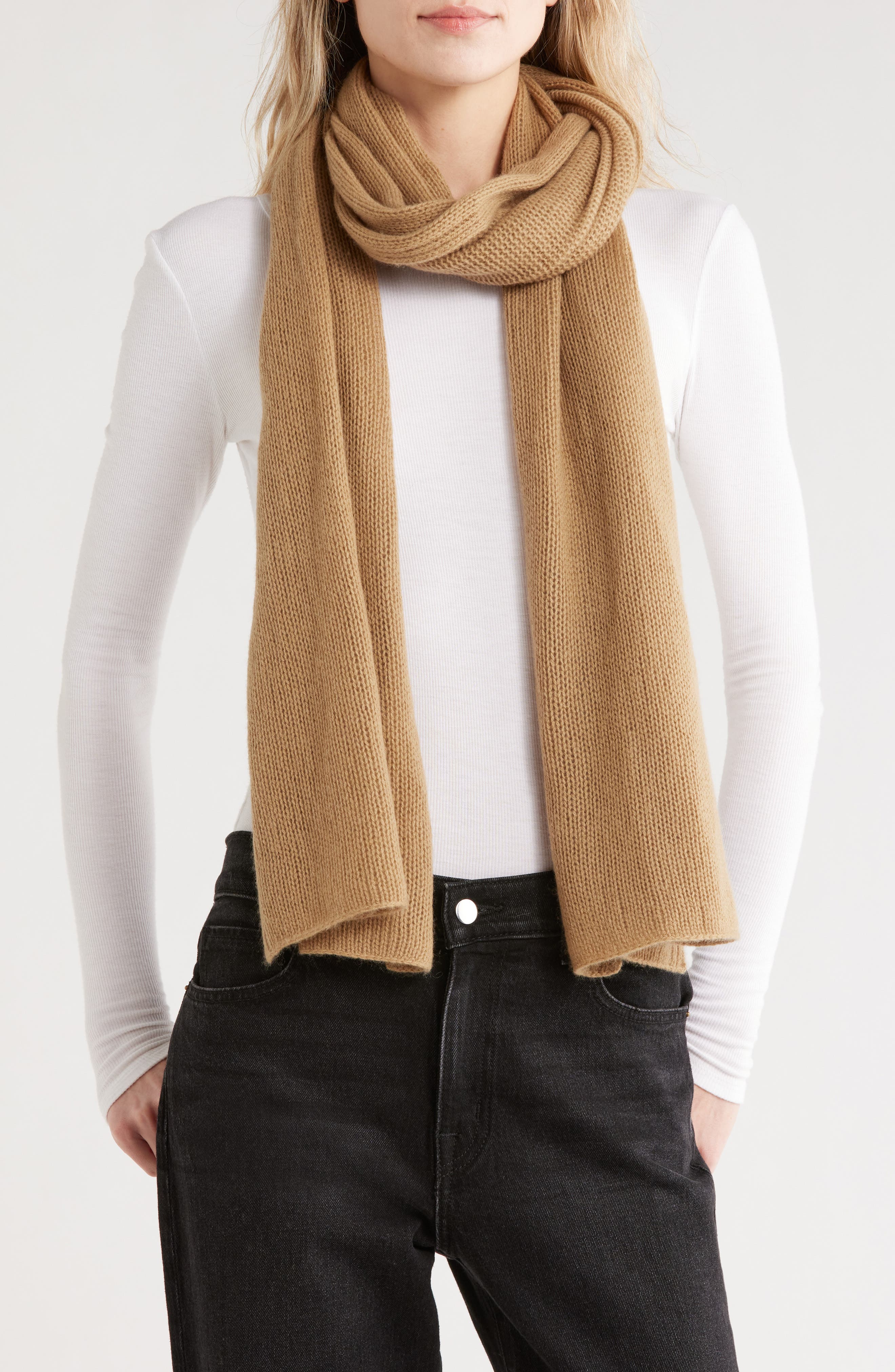 Portolano Cashmere Knit Wrap Scarf
