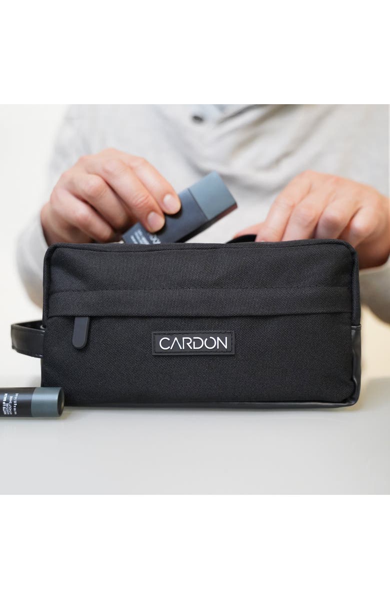 Cardon Dopp Kit Water Resistant Nylon Toiletry Bag, Alternate, color, Black
