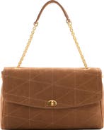 MANGO Suede Convertible Shoulder Bag