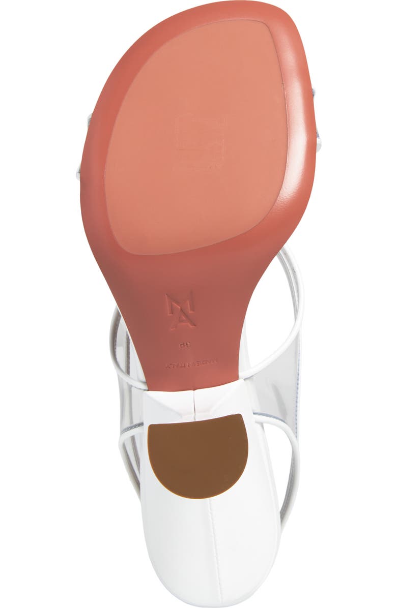 Amina Muaddi Lena Slingback Sandal, Alternate, color, Patent White/ Transparent