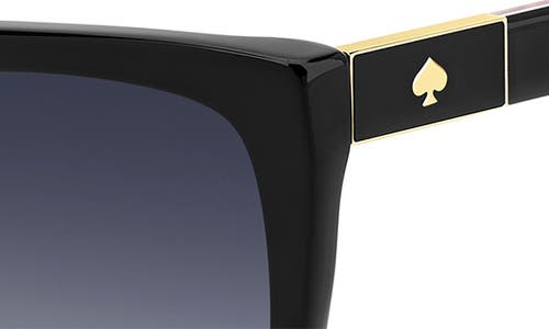 Kate Spade New York Lilah 55mm Gradient Square Sunglasses In Black Pink Havana/dark Grey