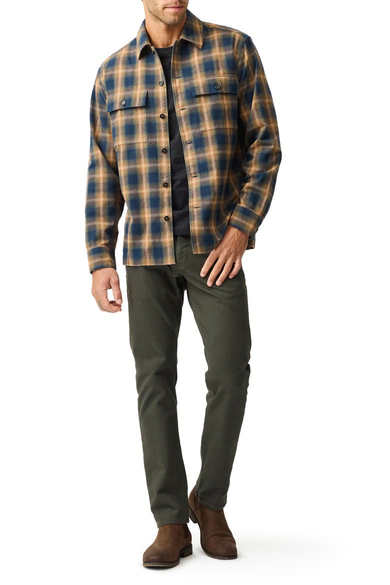 Pinehaven Plaid Organic Cotton Overshirt, Alternate, color, BARK