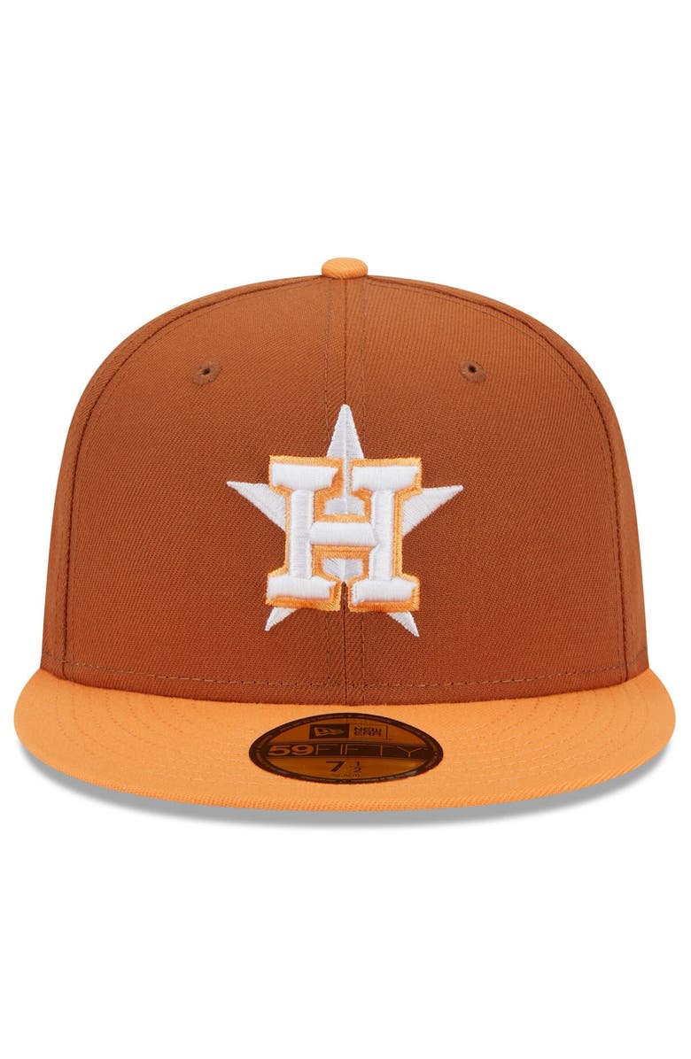 New Era Men's New Era Brown/Orange Houston Astros Spring Color Basic Two-Tone 59FIFTY Fitted Hat, Alternate, color, 