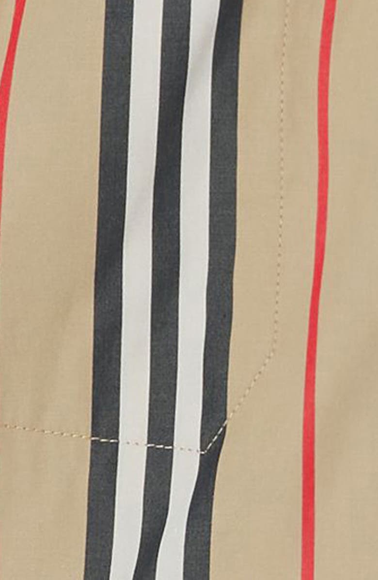 Burberry Kids' Mini Alexandra Icon Stripe Cotton Poplin Dress, Alternate, color, 