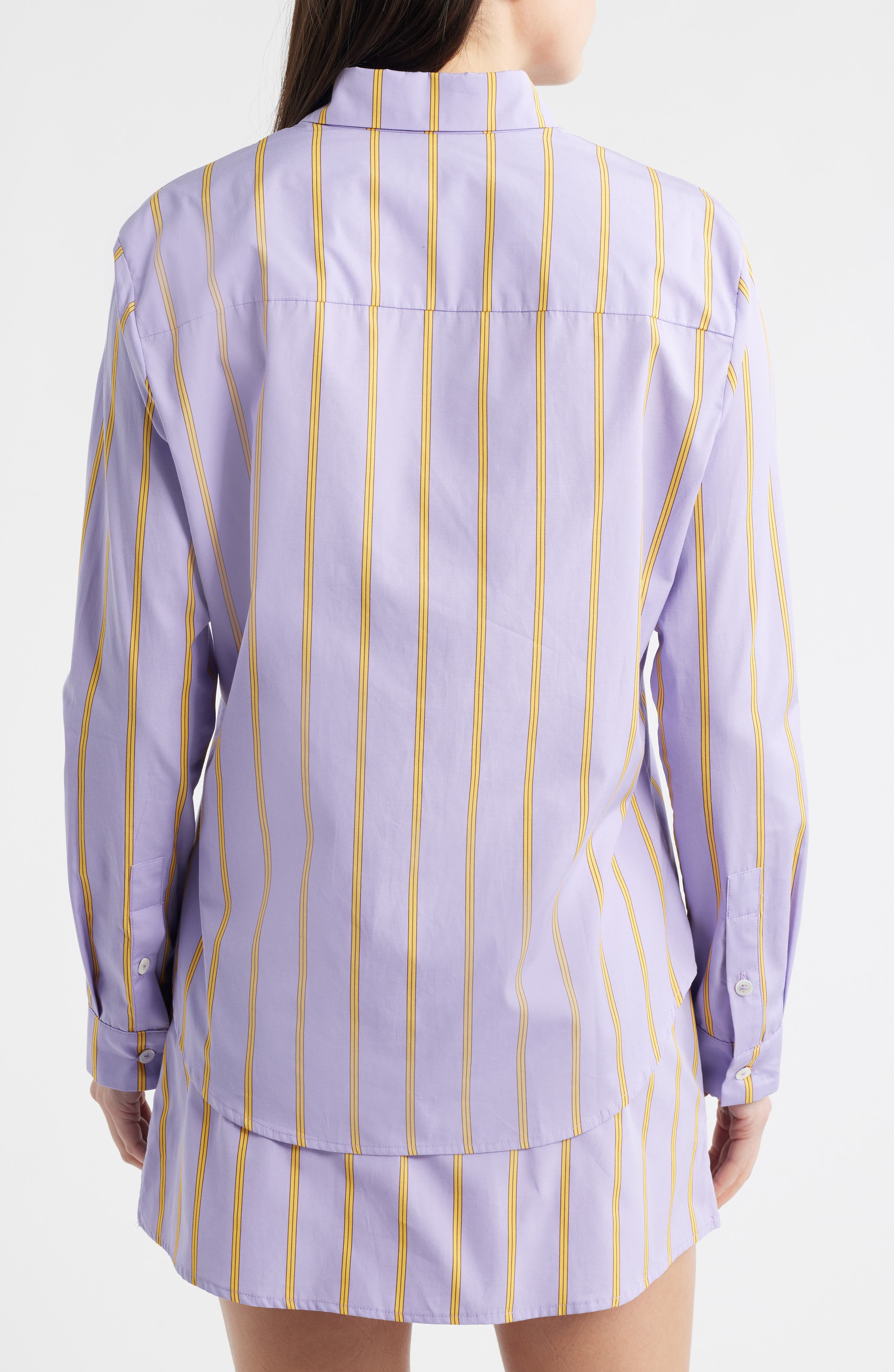 Slim Fit Stripe Cotton Button-Up Shirt - image 2
