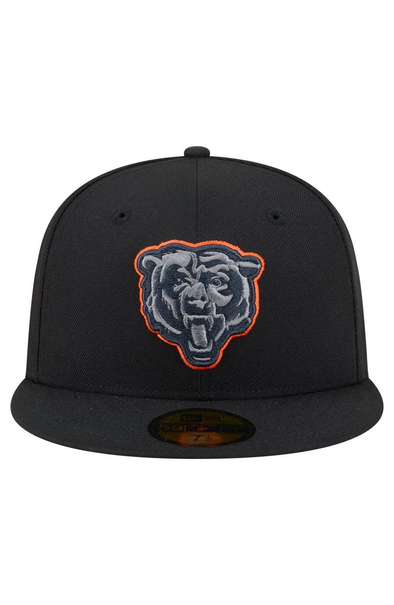 New Era Men's New Era  Black Chicago Bears Color Pop 59FIFTY Fitted Hat, Alternate, color, Black