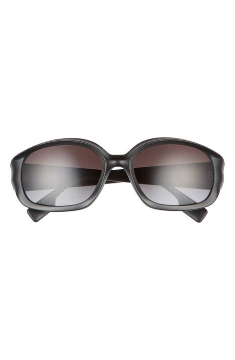 56mm Gradient Oval Sunglasses