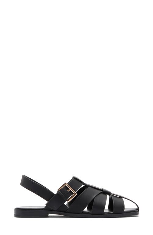 Shop Mia Elara Fisherman Sandal In Black