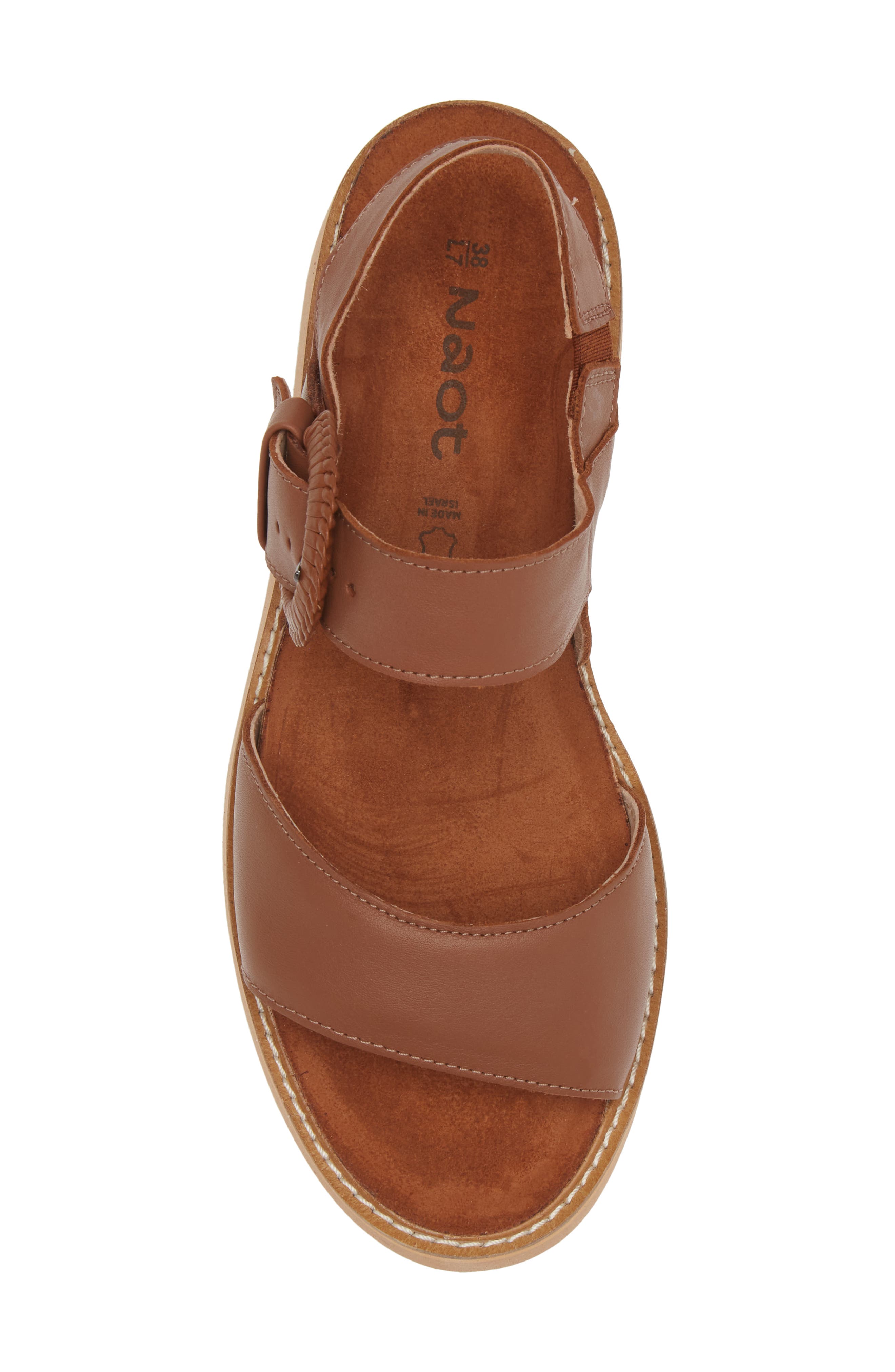Crepe Platform Sandal, Alternate, color, CARAMEL LEATHER