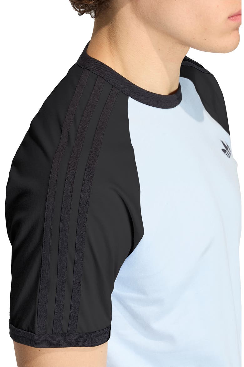 3-Stripes Cotton T-Shirt, Alternate, color, CRYSTAL SKY