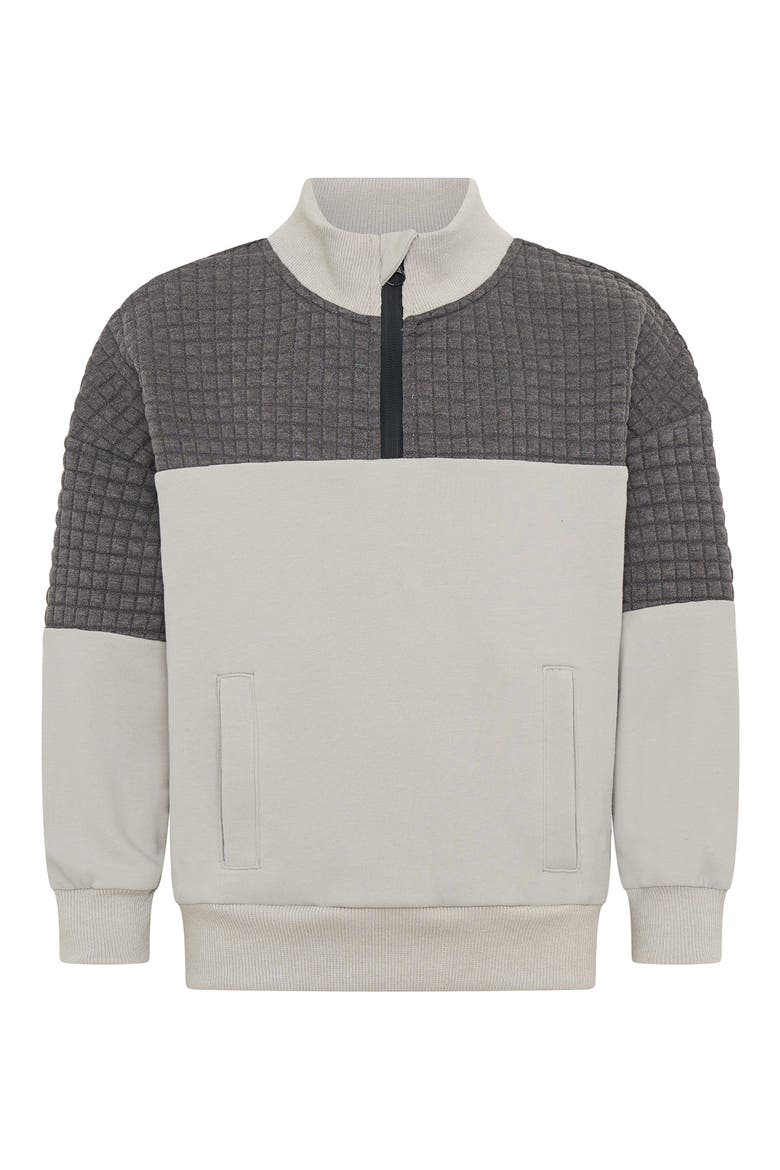 Kids' Quarter Zip Sweatshirt, Main, color, GREY