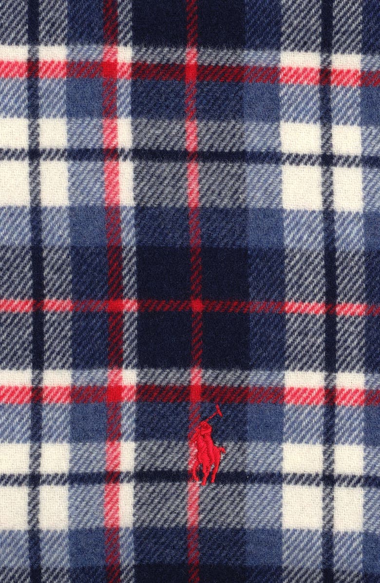 Polo Ralph Lauren Plaid Recycled Wool Blend Scarf, Alternate, color,