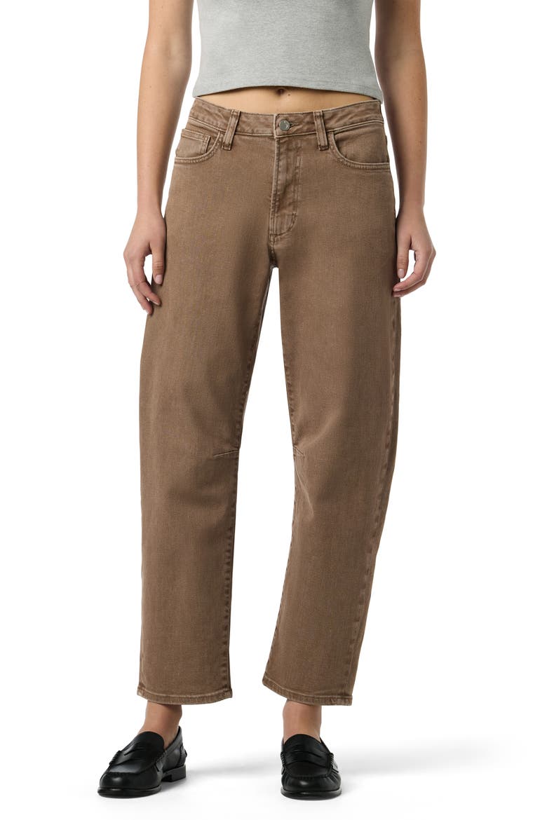 Barrel Leg Jeans, Main, color, DOWNTOWN BROWN