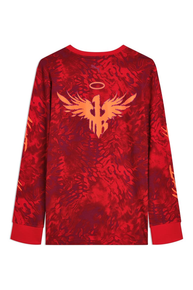 Kids' LaMelo x Supernova Graphic T-Shirt, Alternate, color, RED/PINK/ PURPLE