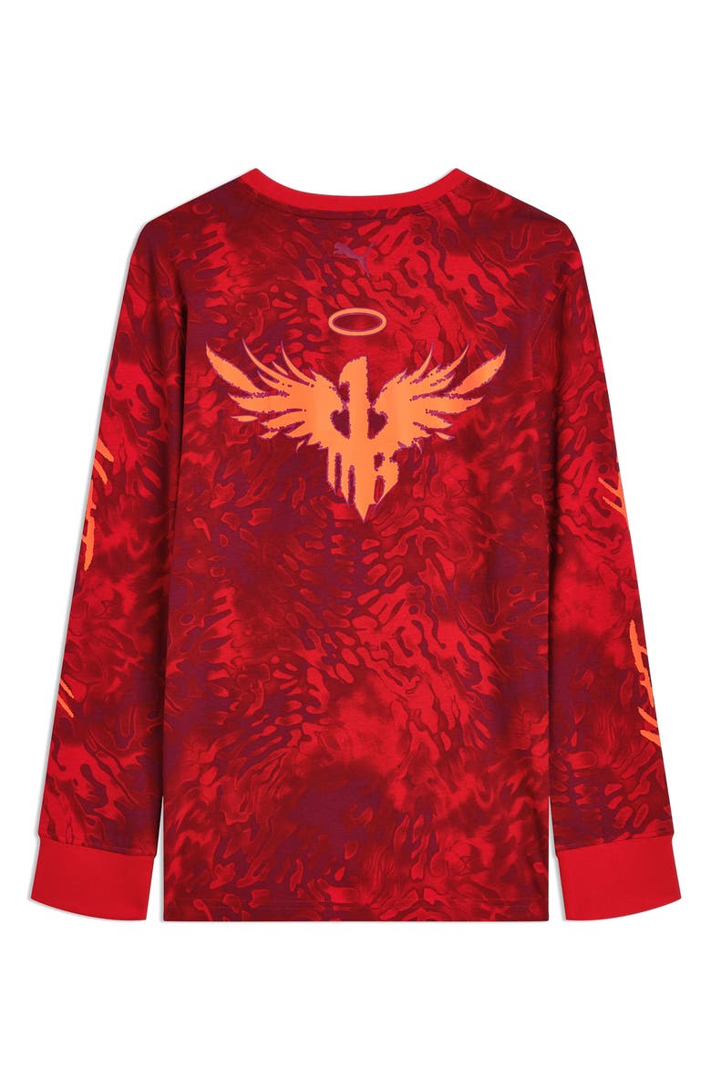 PUMA Kids' LaMelo x Supernova Graphic T-Shirt, Alternate, color, Red/Pink/ Purple