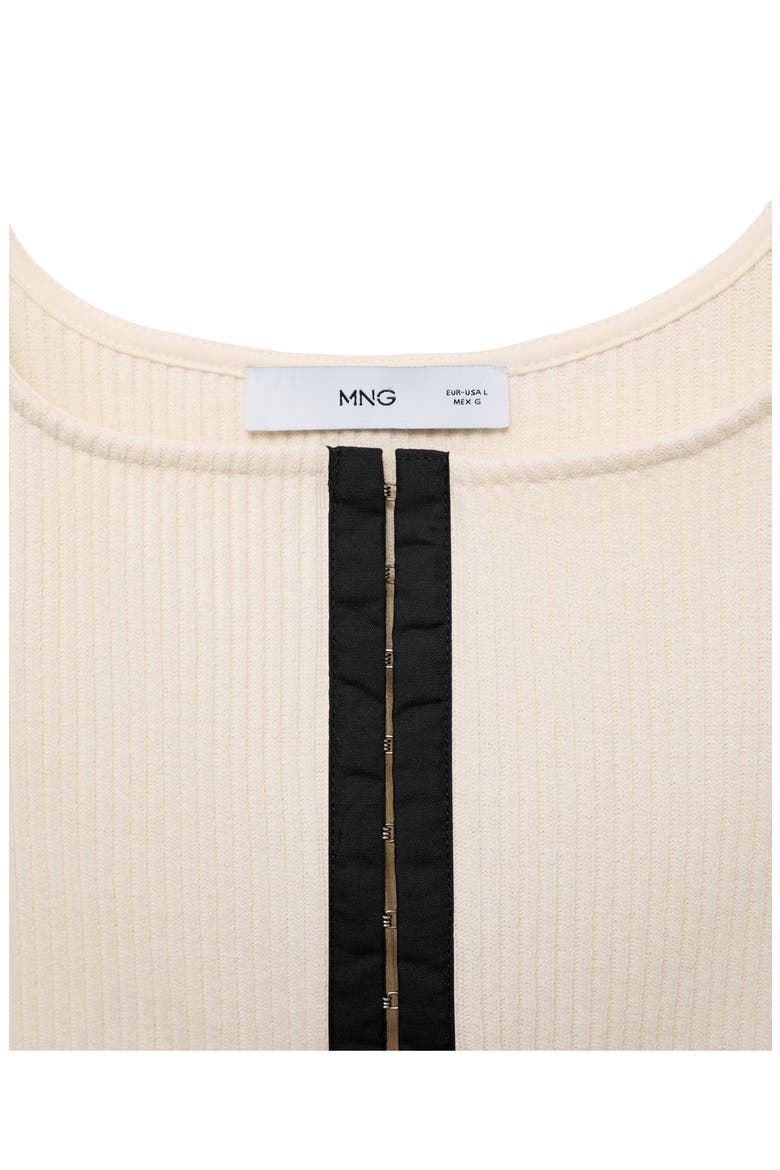 Contrast Placket Rib Tank, Alternate, color, ECRU