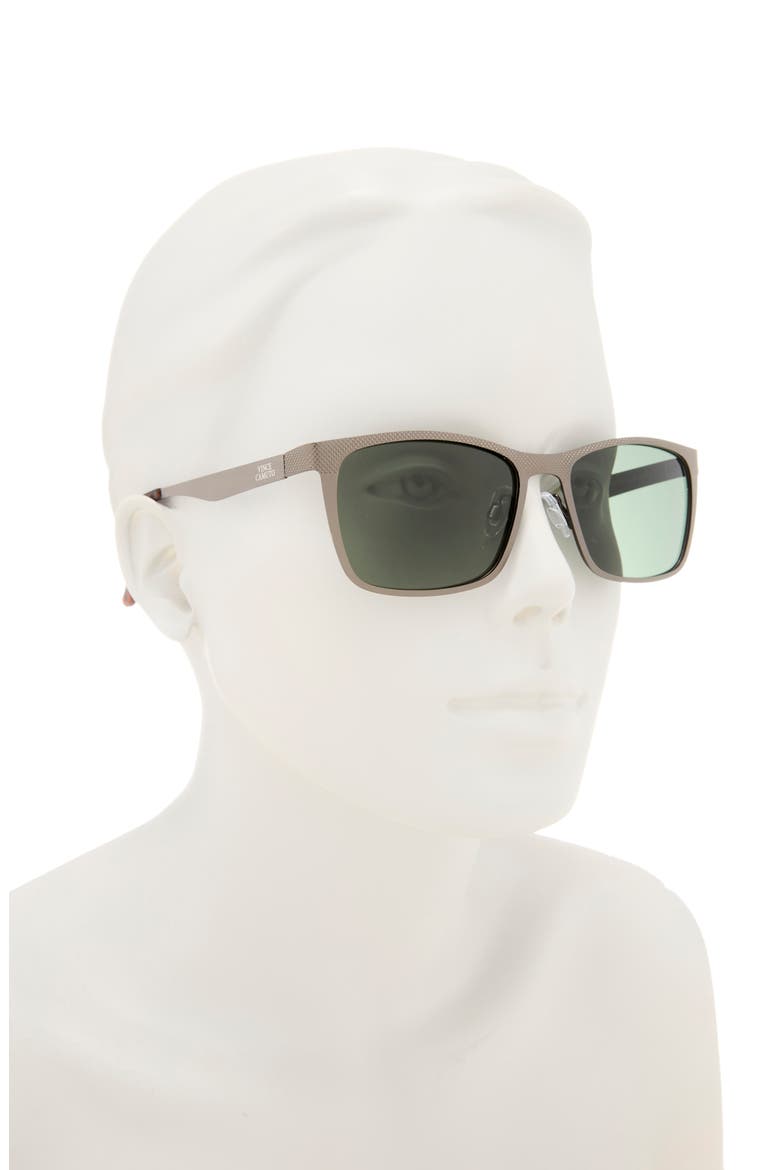54mm Rectangular Sunglasses, Alternate, color, GUNMETAL
