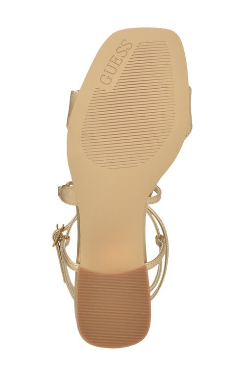 Guess Galeon Ankle Strap Sandal In Gold