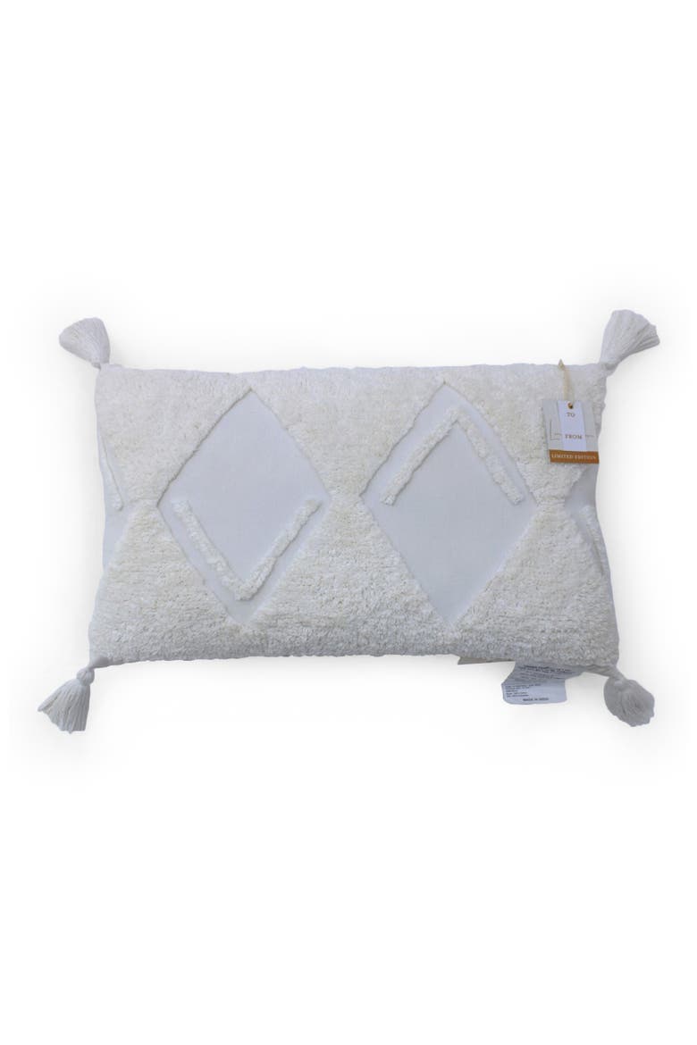 Tufted Decorative Pillow, Main, color, COCONUT MILK 11-0608