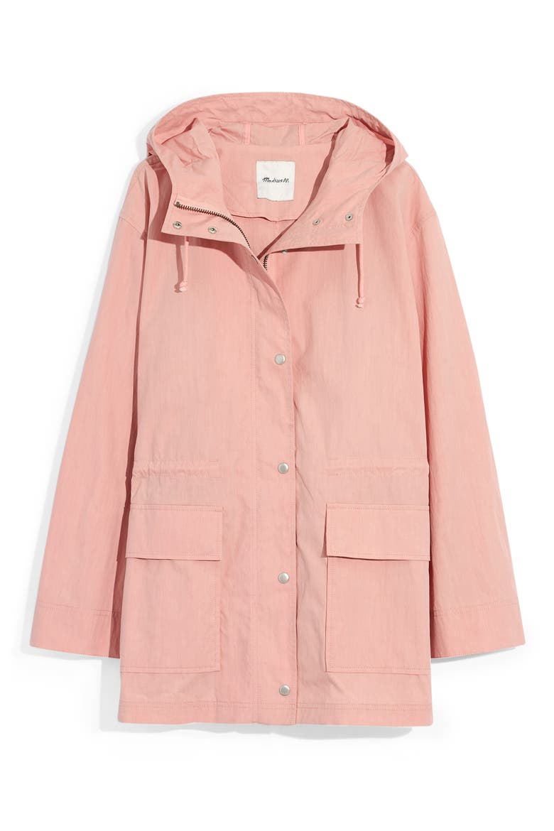 Water Resistant Raincoat, Alternate, color, PINK OYSTER