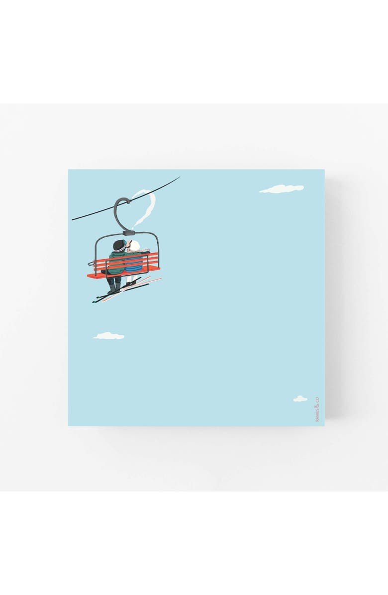 Ramus & Co Ski Love 6" x 6" Square Winter Notepad, Main, color, Multi-Pack