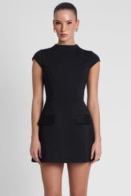 LEAU Cote Cap Sleeve Pocket Mini Dress