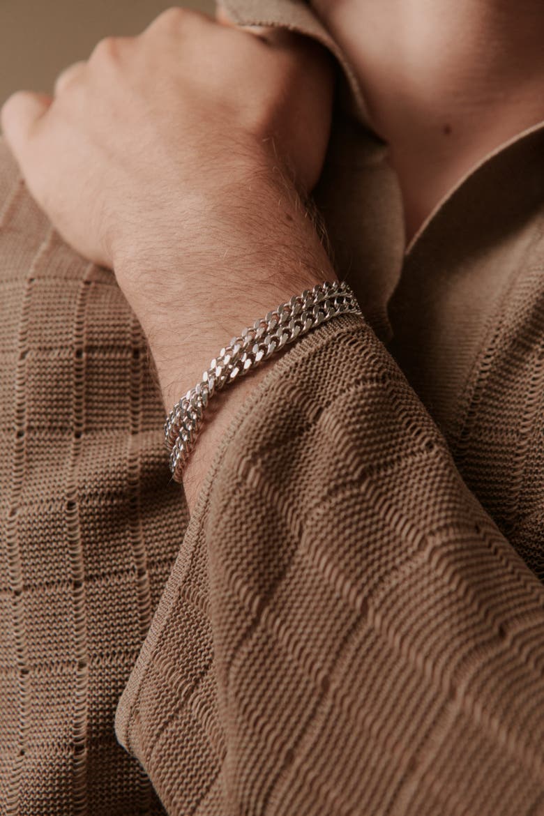 Olive Double Chain Bracelet, Alternate, color, 7"