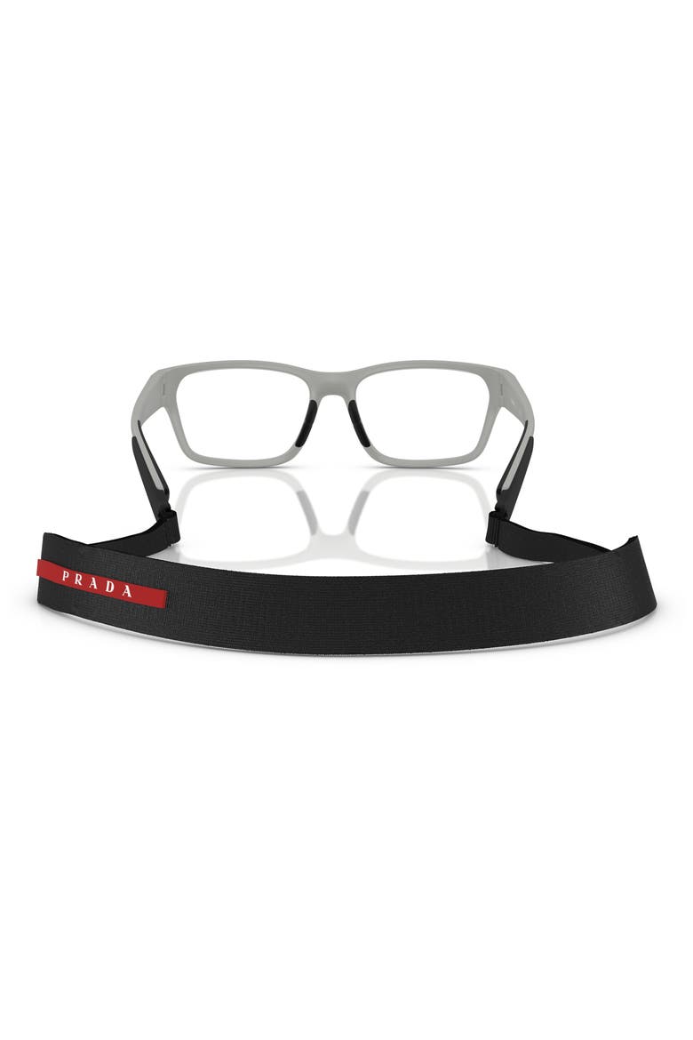 56mm Pillow Optical Glasses, Alternate, color, MATTE GREY