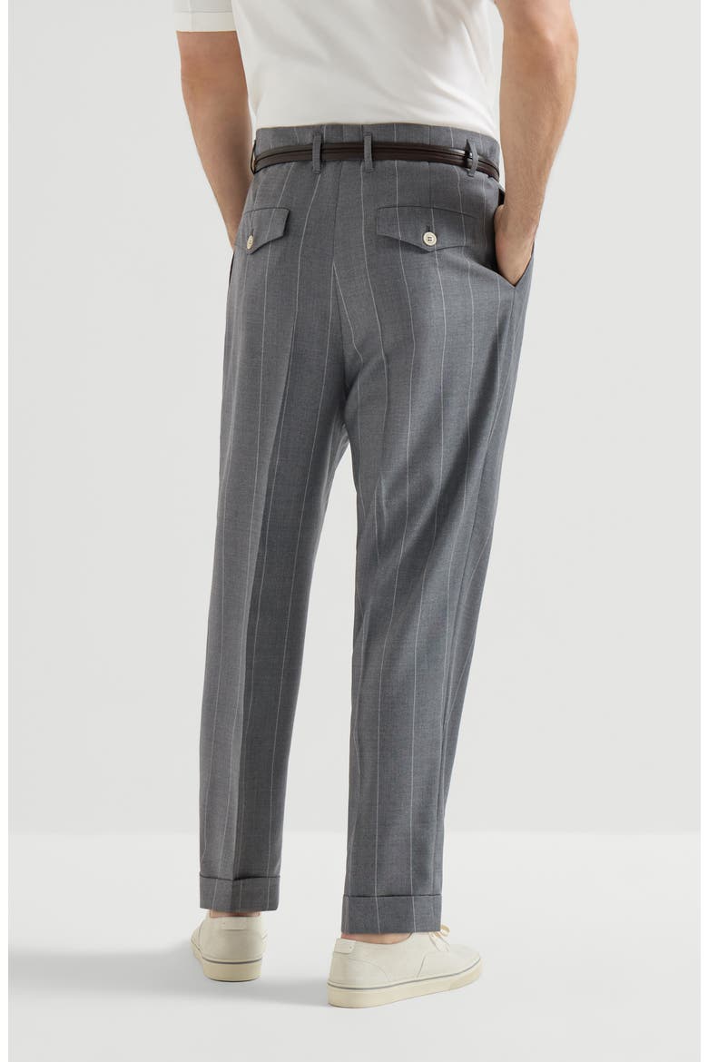 Chalk stripe trousers, Alternate, color, Medium Grey