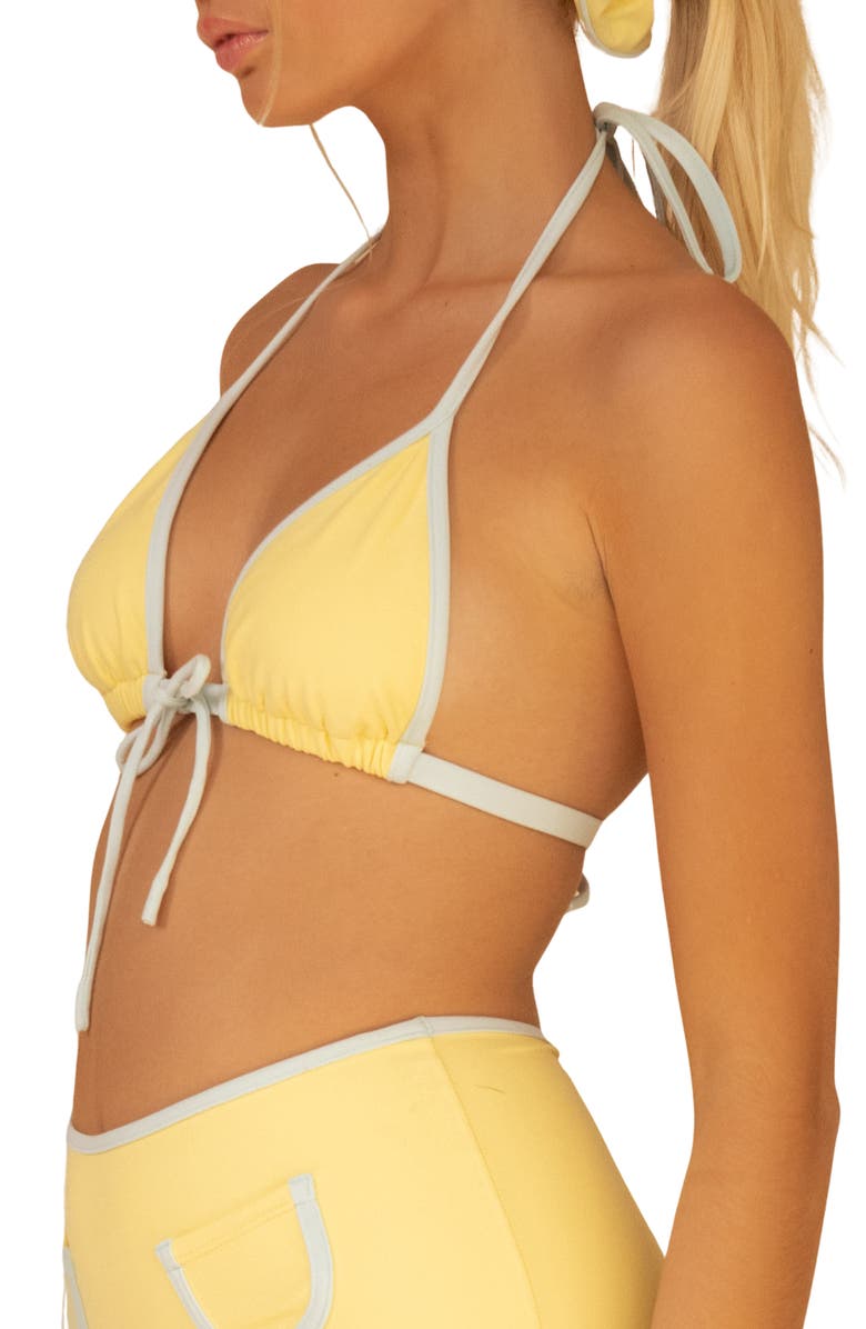 MONTCE Emma Sunshine Binded String Bikini Top, Alternate, color, Sunshine