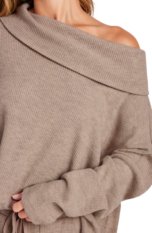 Splendid London One-shoulder Lounge Top In Tawny Heather
