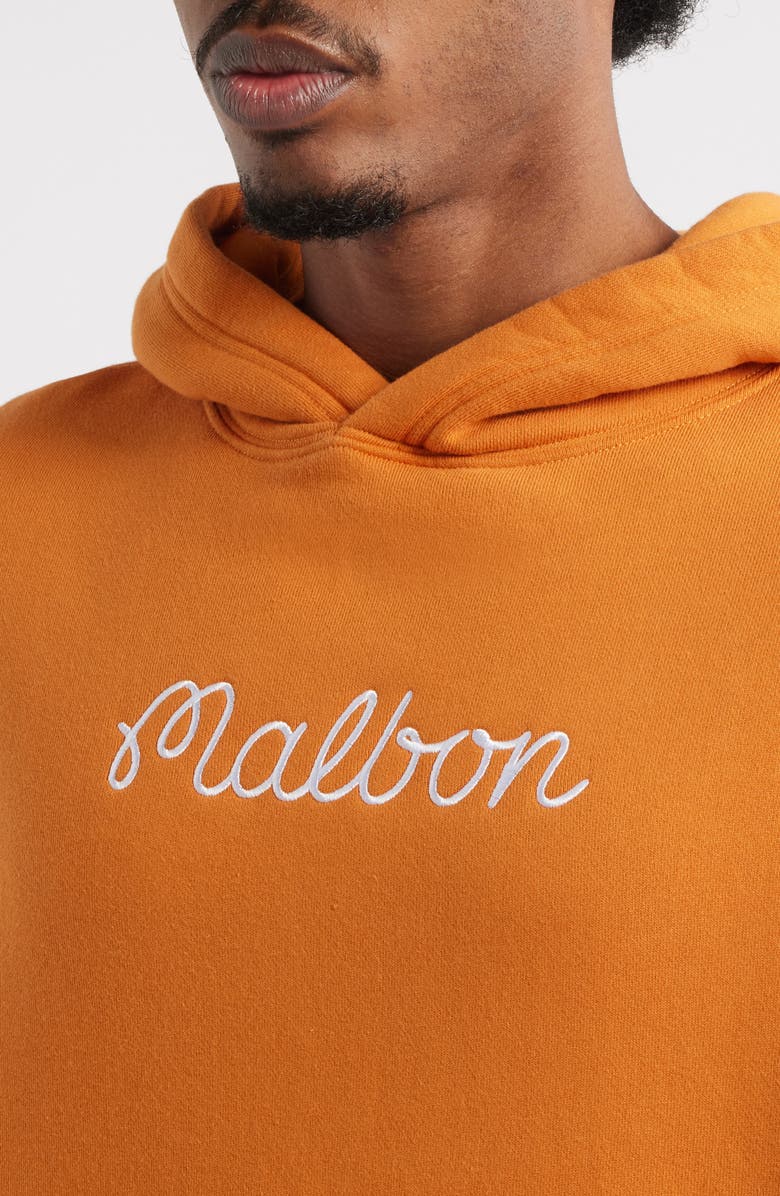 Malbon Golf Fesque Cotton Fleece Hoodie, Alternate, color, Marmalade