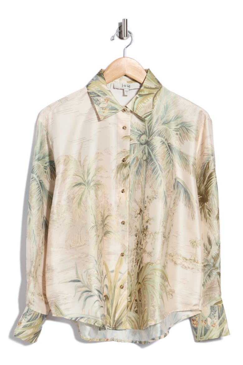 Tropical Printed Long Sleeve Button Front Shirt, Main, color, TROPICAL PRINT
