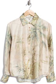 Joie Tropical Printed Long Sleeve Button Front Shirt