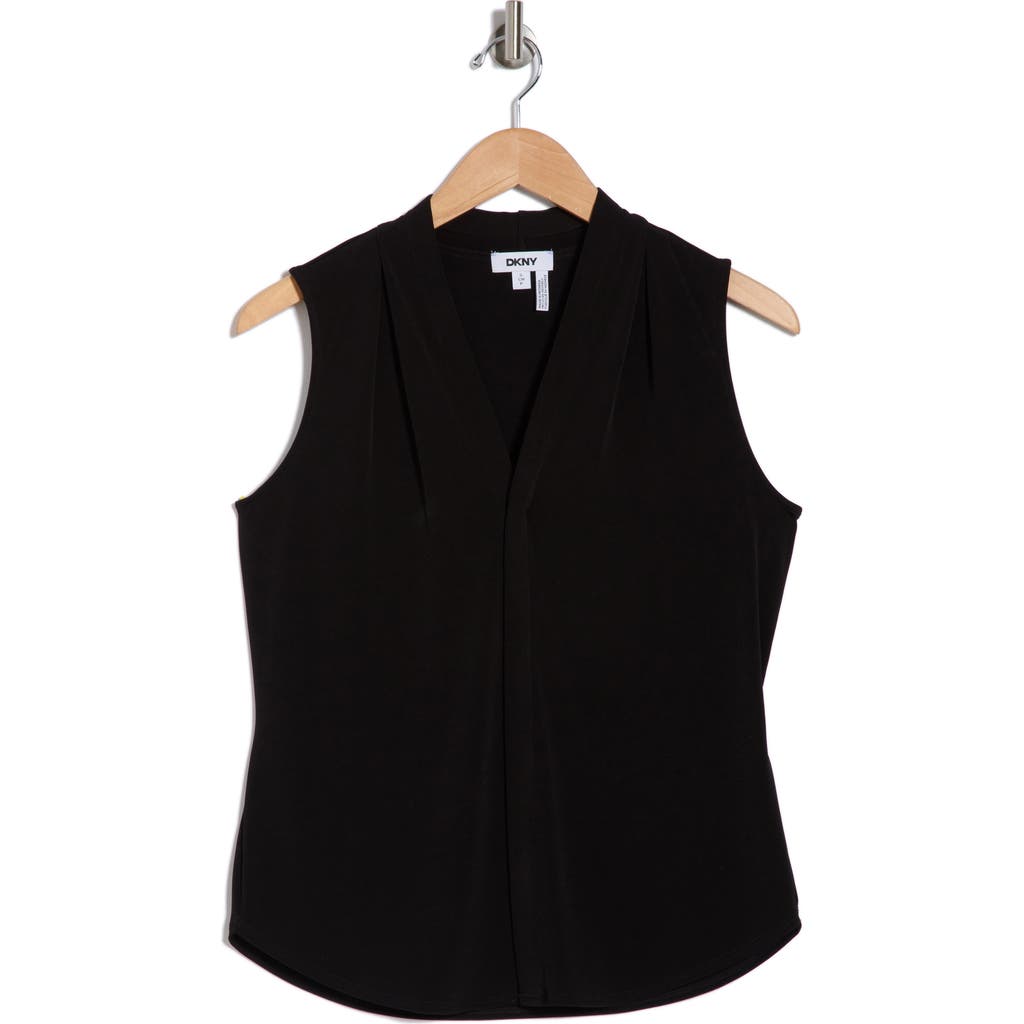 Shop Dkny Sleeveless Tunic In Black