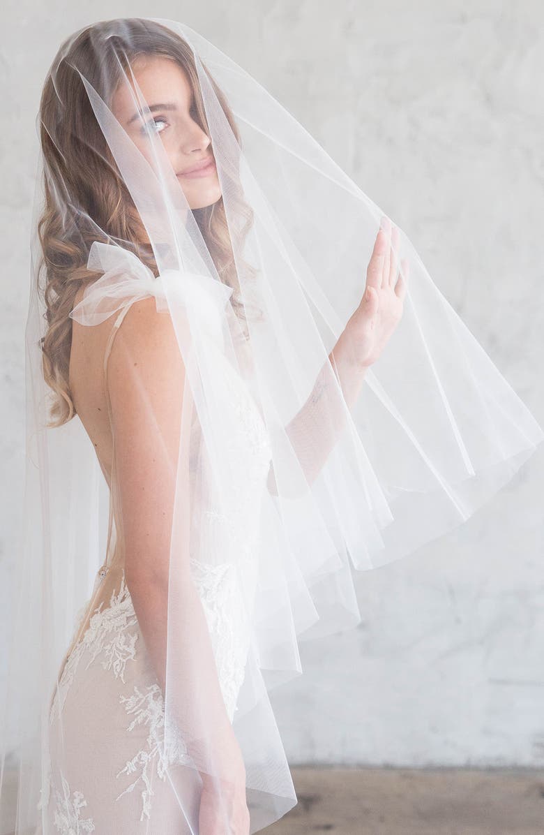 Brides & Hairpins Iman Catherdal Tiered Tulle Veil, Alternate, color, 
