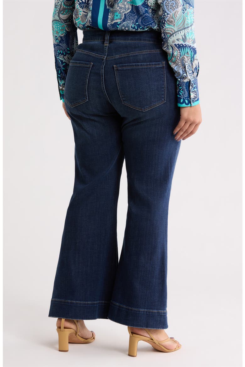 Hannah Mini Patch Pocket Flare Jeans, Alternate, color, MOON LIGHT