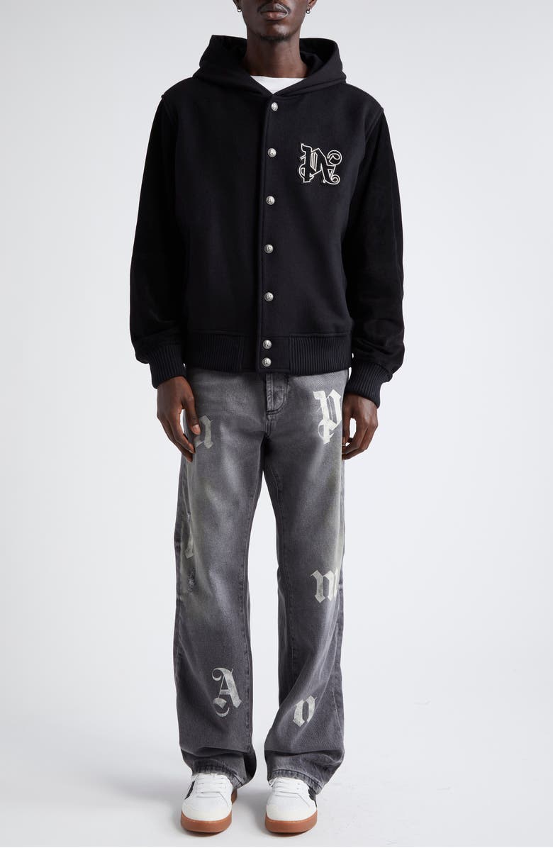 Palm Angels Logo Baggy Jeans, Alternate, color,