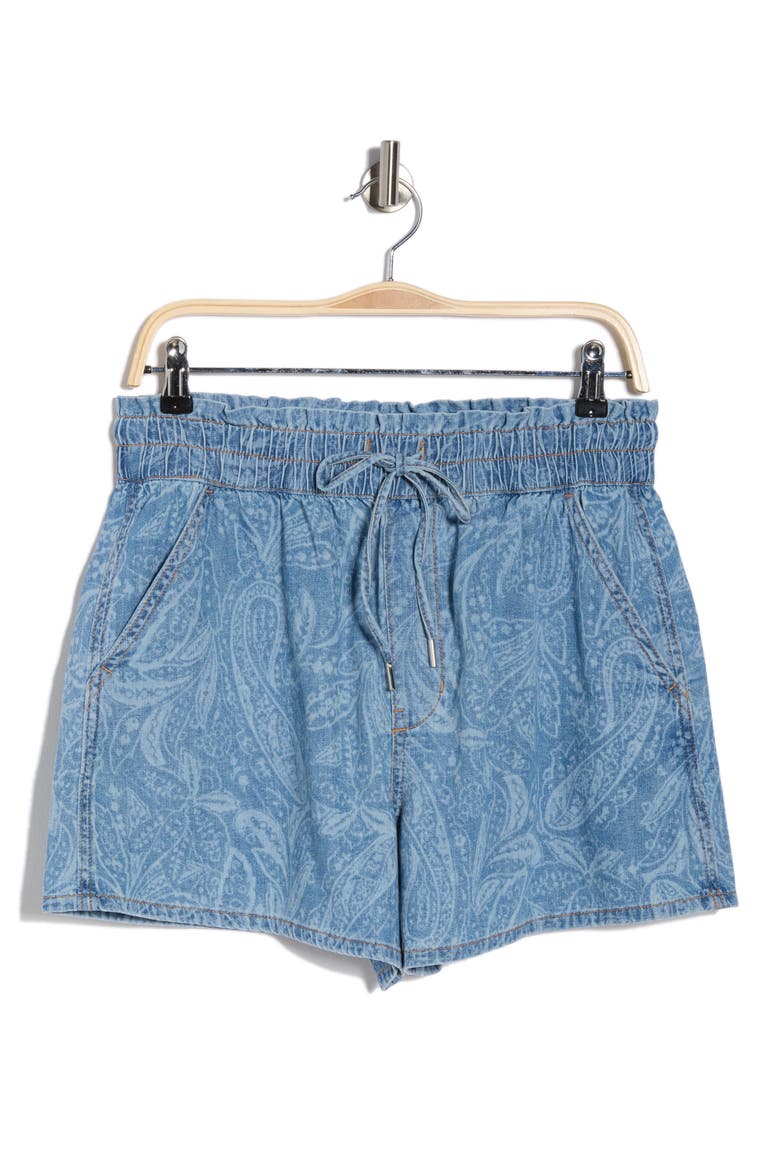 Wilder Pull-On Denim Shorts, Alternate, color, ATLANTIC PAISLEY