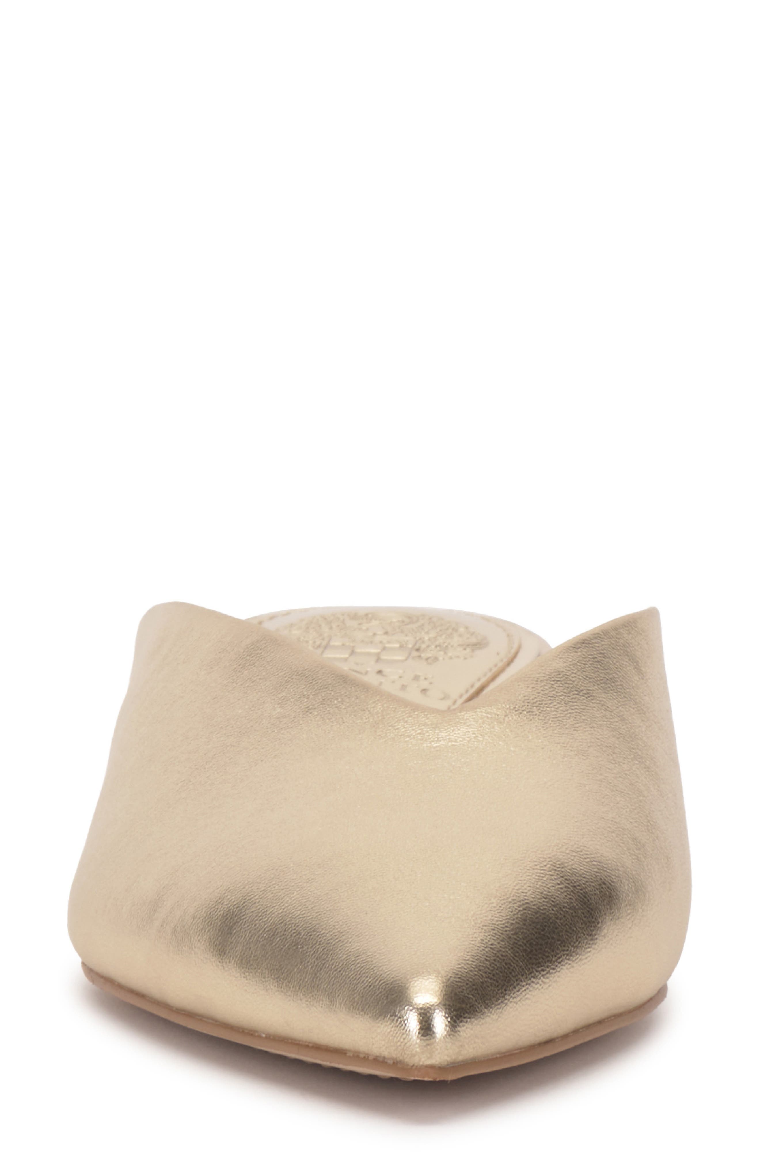 Vince Camuto Vinia Pointed Toe Wedge Mule, Alternate, color, Egyptian Gol