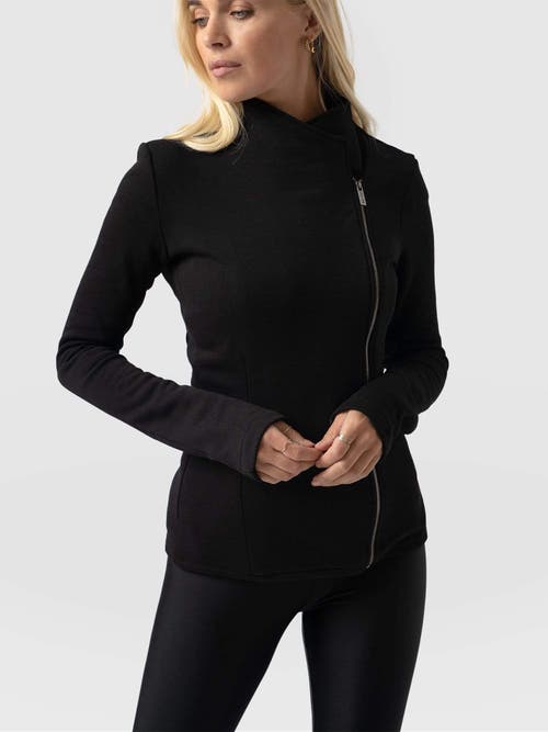 Saint + Sofia Cotton Biker Jacket