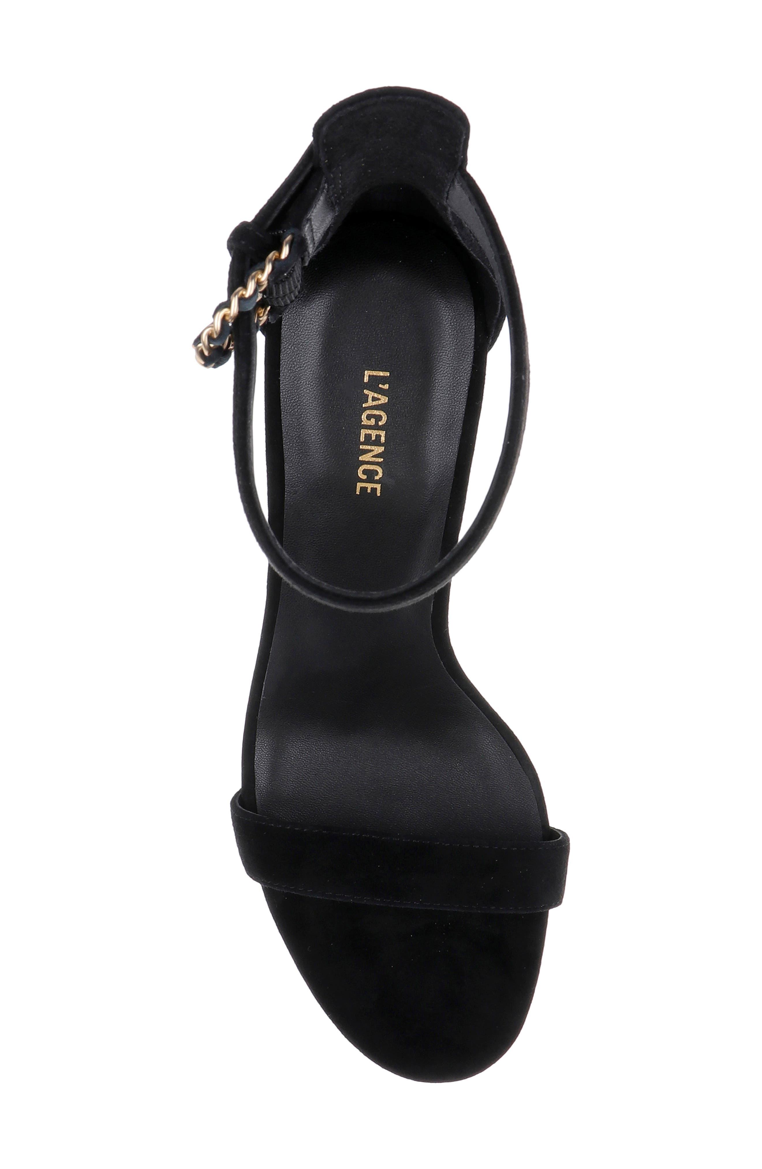 L'AGENCE Gisele VII Sandal, Alternate, color, Black Suede