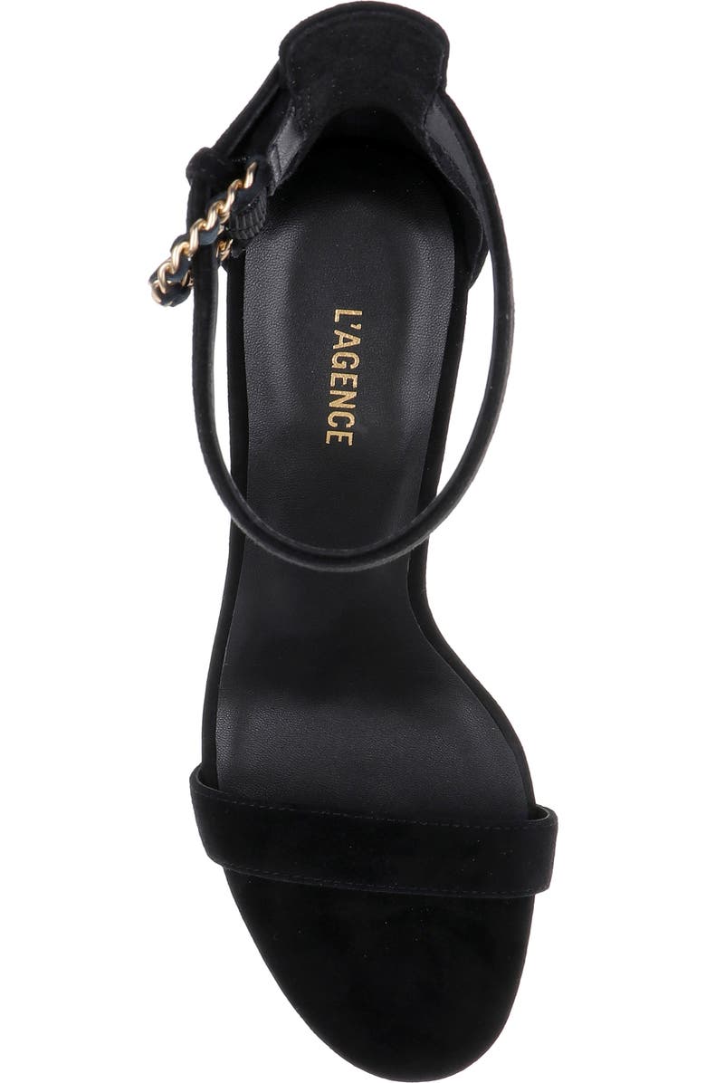 L'AGENCE Gisele VII Sandal, Alternate, color, Black Suede