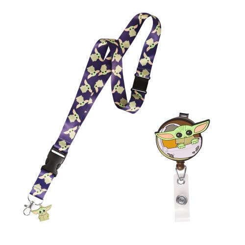 Star Wars The Mandalorian Lanyard And Retractable Badge Reel Set With Key Holder In Multi